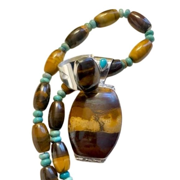 JAY KING DTR Faceted Tigers Eye Sterling Silver 925 Earrings - Picture 14 of 14